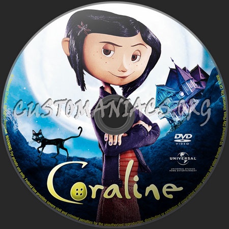 Coraline dvd label