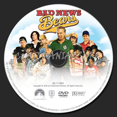 Bad News Bears dvd label