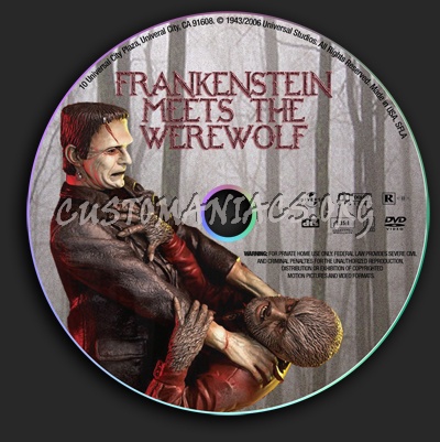 Frankenstein Meets The Werewolf dvd label