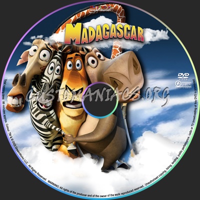 Madagascar dvd label