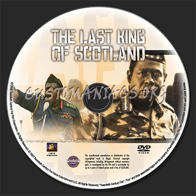 The Last King of Scotland dvd label