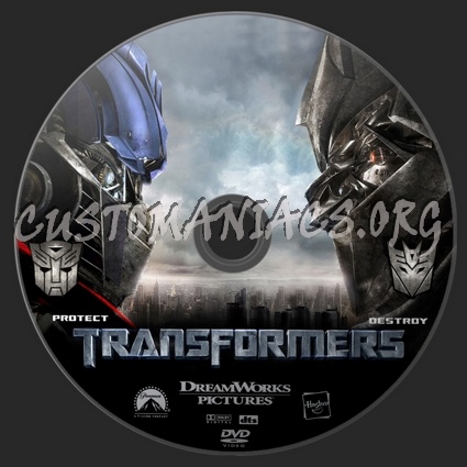 Transformers dvd label