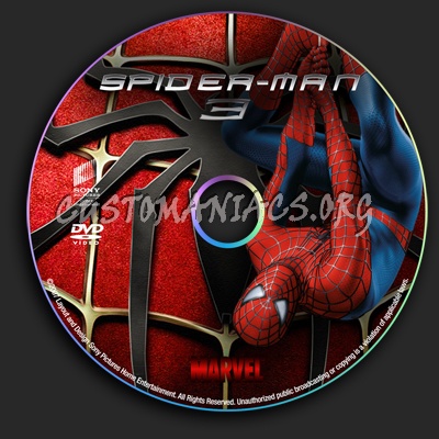 Spider-man 3 dvd label