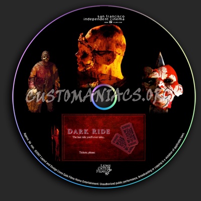 Dark Ride dvd label