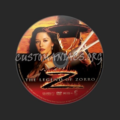 The Legend Of Zorro dvd label