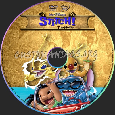 Stitch the movie dvd label