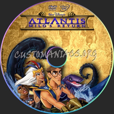 Atlantis Milo's return dvd label