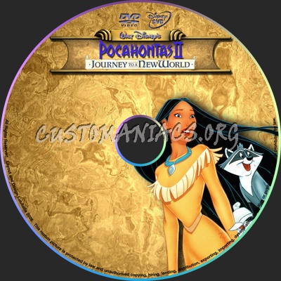 Pocohontas 2 dvd label