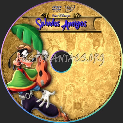 Saludos Amigos dvd label