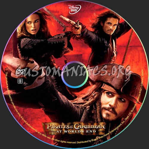 Pirates of the Caribbean At World's End dvd label