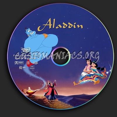 Aladdin dvd label