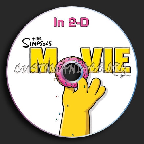 The Simpsons Movie dvd label