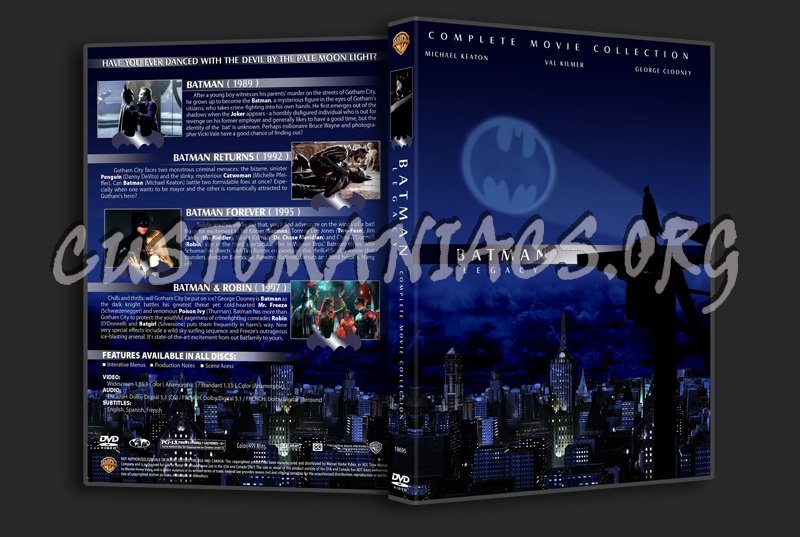 The Batman Legacy Collection dvd cover