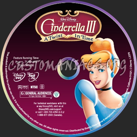 Cinderella III dvd label