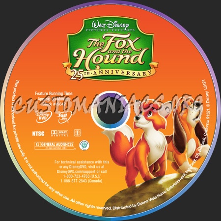 The Fox & The Hound dvd label