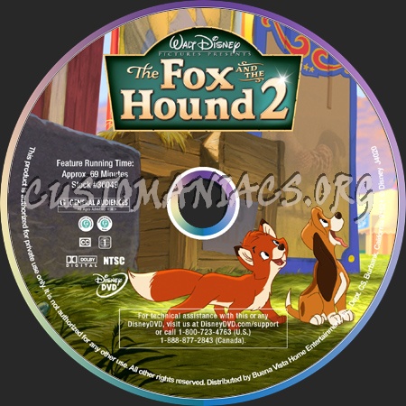 The Fox & The Hound 2 dvd label