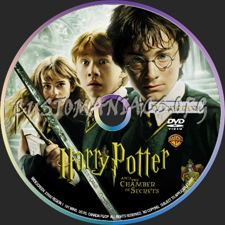 Harry Potter And The Chamber Of Secrets dvd label