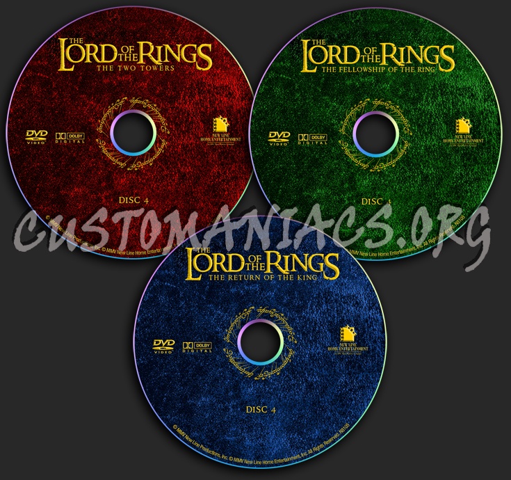 The Lord of the Rings dvd label