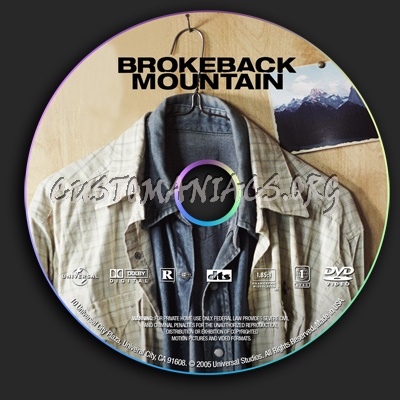 Brokeback Mountain dvd label