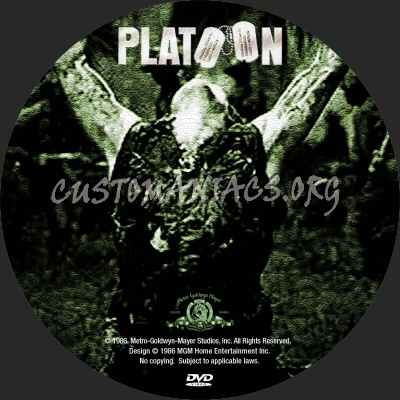 Platoon dvd label