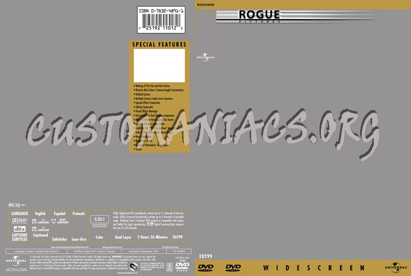 Universal dvd label