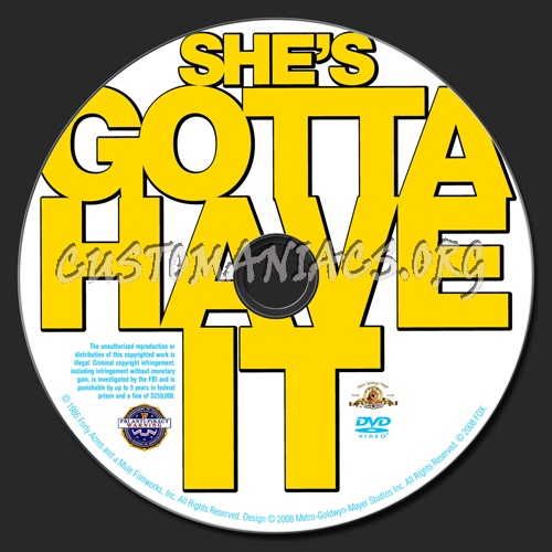She's Gotta Have It dvd label