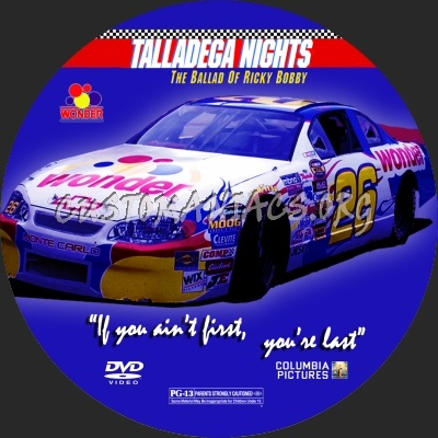 Talladega Nights dvd label