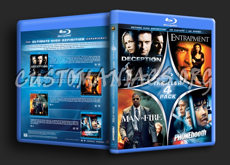 Deception / Entrapment / Man on Fire / Phone booth blu-ray cover