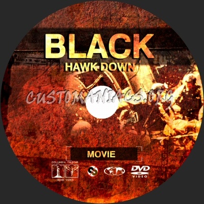 Black Hawk Down dvd label