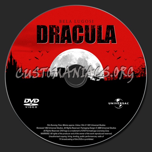 Dracula dvd label