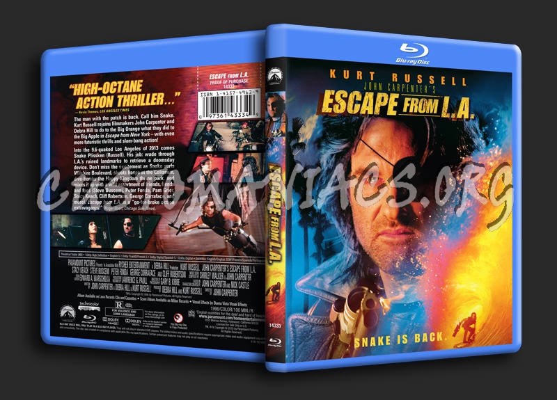 Escape From L.A. blu-ray cover
