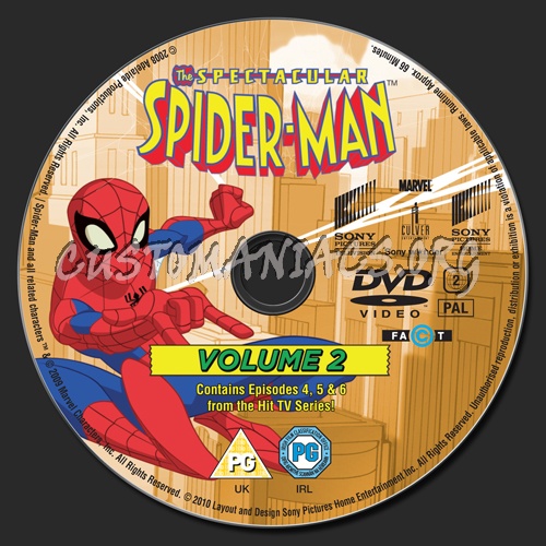 The Spectacular Spider-Man Volume 2 dvd label