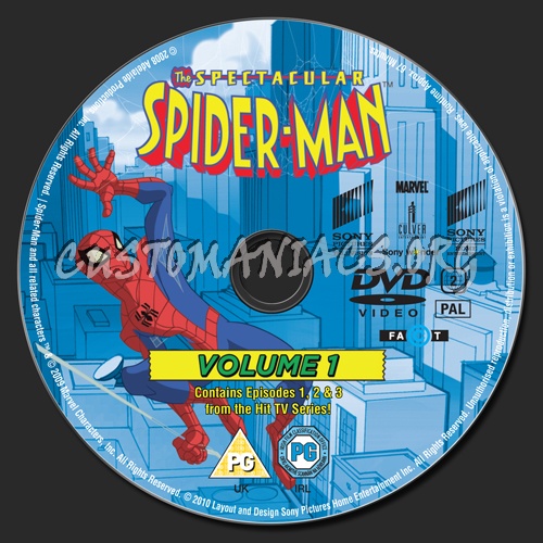 The Spectacular Spider-Man Volume 1 dvd label