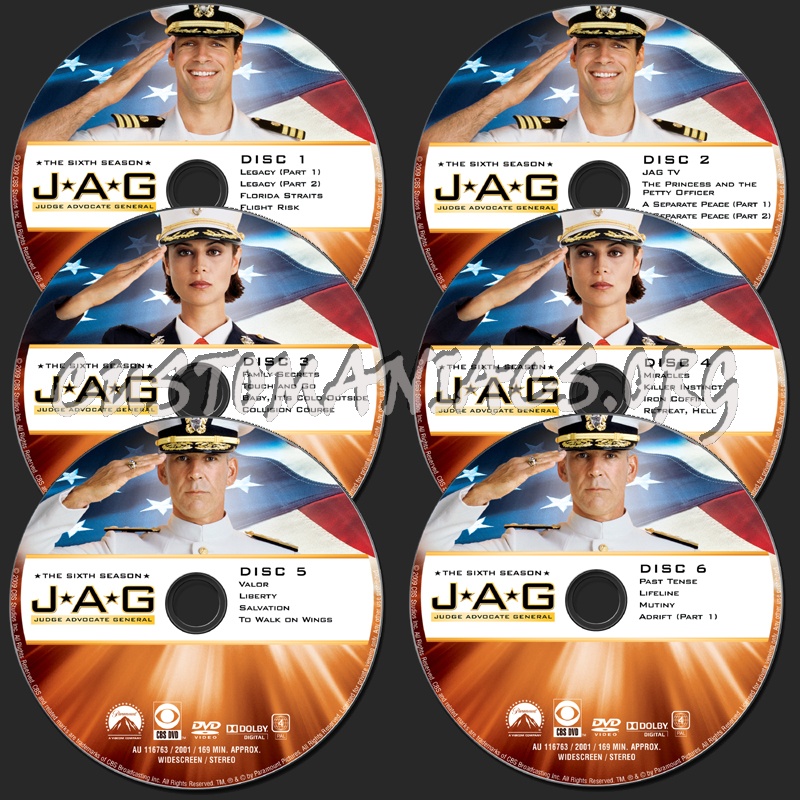 JAG Season 6 dvd label