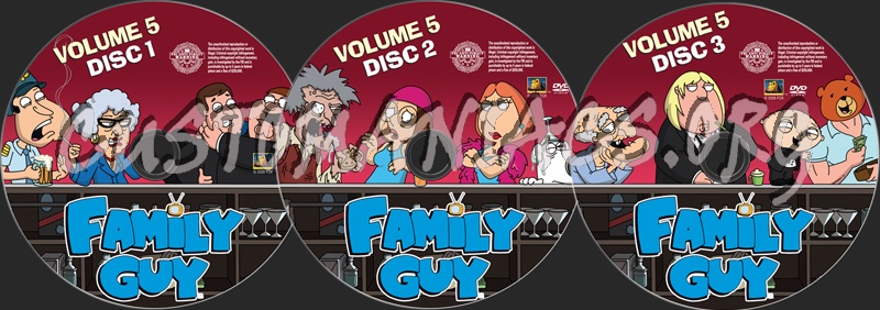 Family Guy Volume 5 dvd label