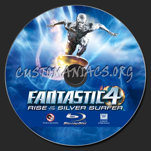 Fantastic 4 Rise of the Silver Surfer blu-ray label