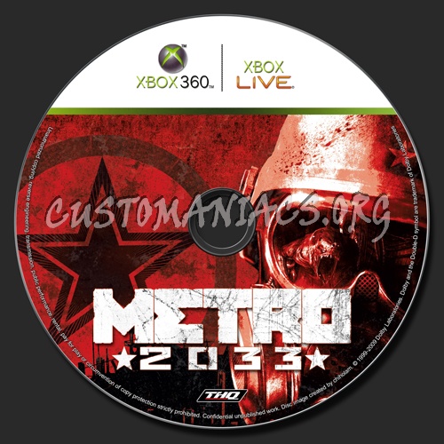 Metro 2033 dvd label