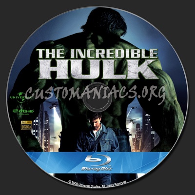 The Incredible Hulk blu-ray label