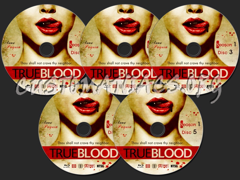 True Blood Season 1 blu-ray label