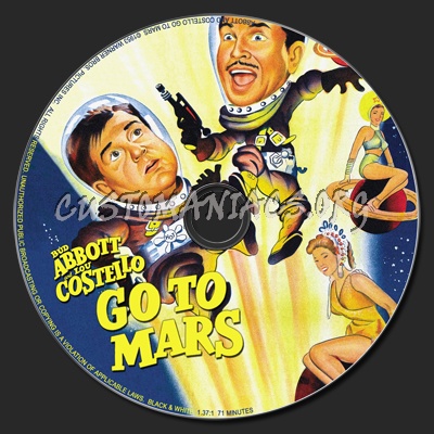 Abbott and Costello Go To Mars dvd label