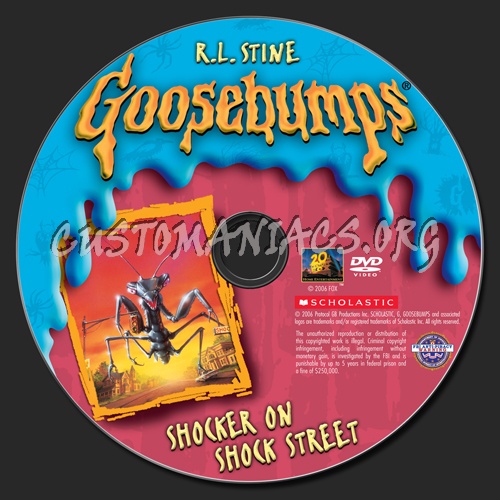 Goosebumps Shocker on Shock Street dvd label