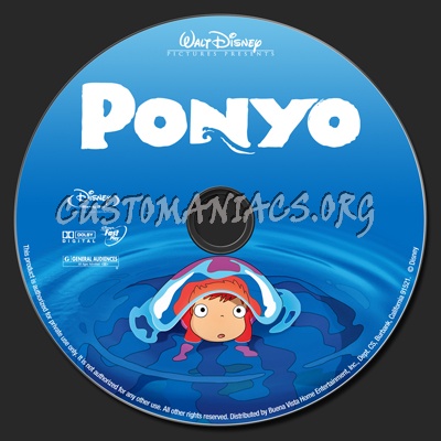 Ponyo blu-ray label