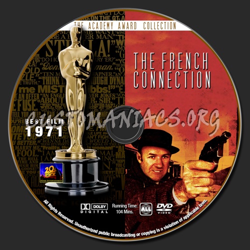 Academy Awards Collection - The French Connection dvd label