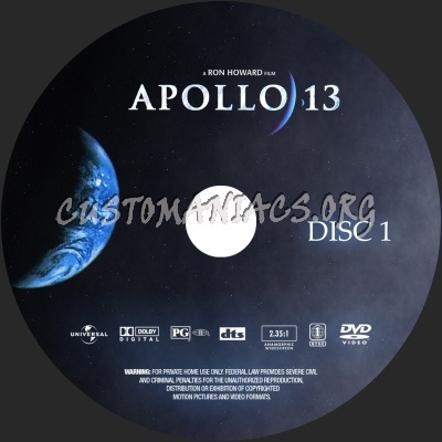 Apollo 13 dvd label - DVD Covers & Labels by Customaniacs, id: 9837 ...