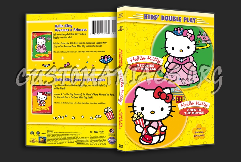 Hello Kitty Becomes a Princess / Hello Kitty Goes to the Movies dvd cover