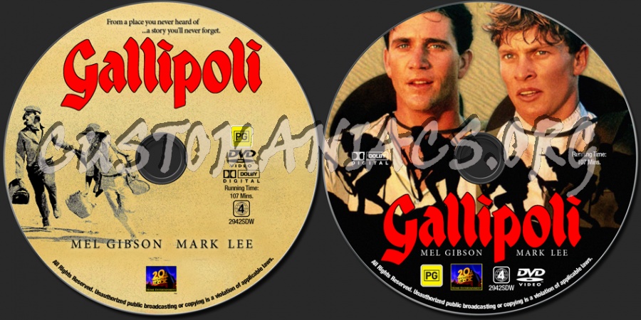 Gallipoli dvd label