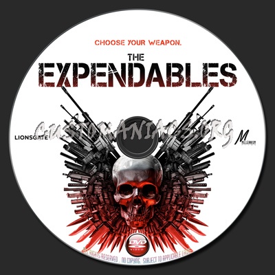 The Expendables dvd label