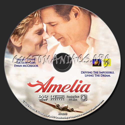 Amelia dvd label