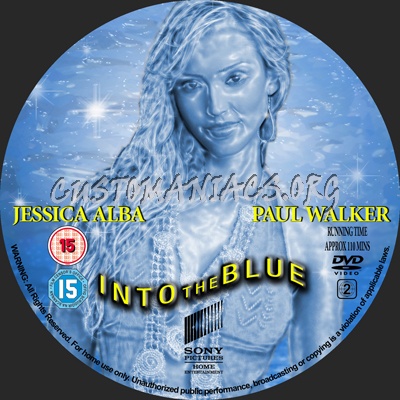 Into The Blue dvd label