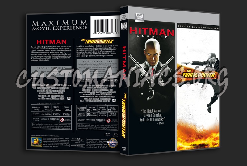 Hitman / The Transporter dvd cover